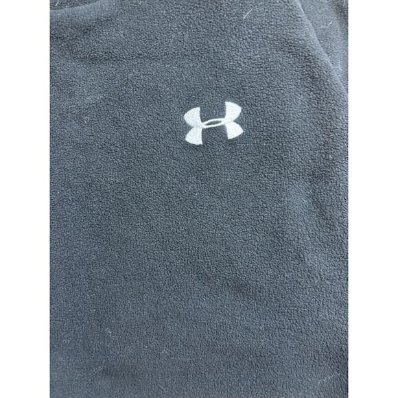 Under Armour Fleece Pullover Men’s Medium Black Crew Neck Long Sleeve UA Logo - Picture 2 of 5